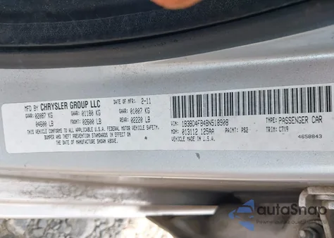 2011 Dodge Avenger Express from USA, damaged, VIN 1B3BD4FB4BN518908